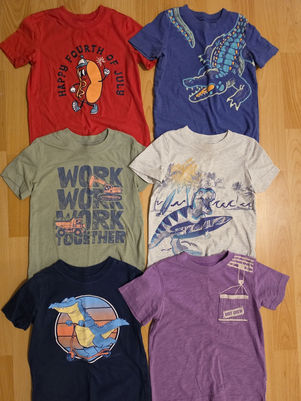 6 Graphic T-shirts 2T